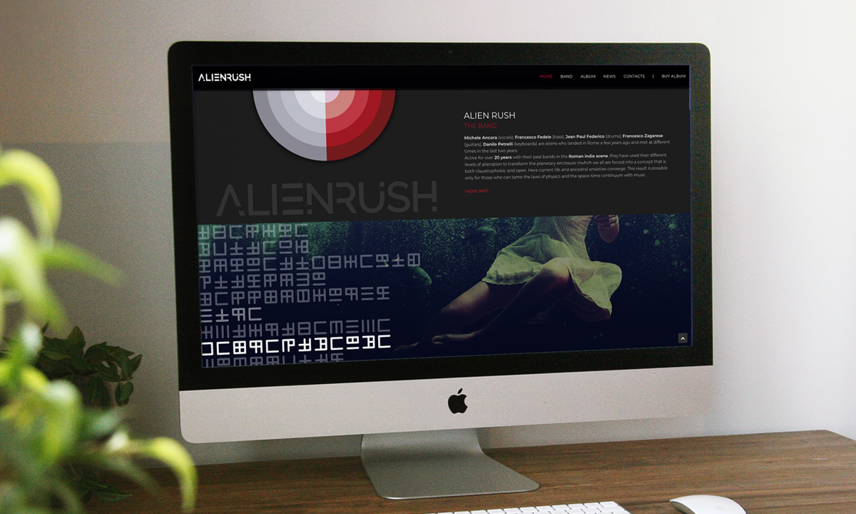 Realizzazione sito web per band rock Alien Rush di Roma