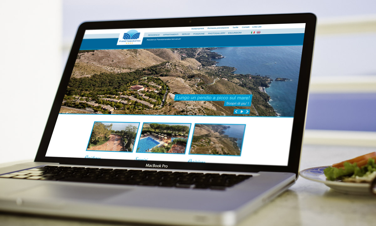 Realizzazione sito web per Residence a picco sul mare Maratea