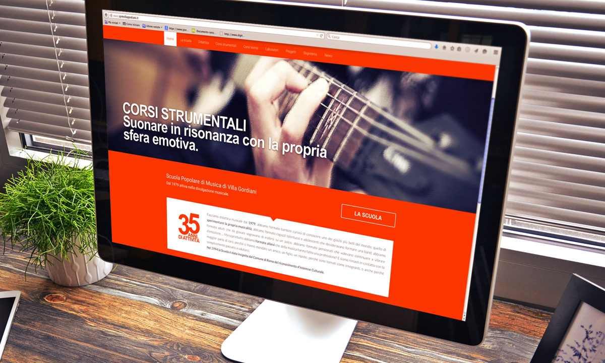 Realizzazione sito web per scuola di musica a Roma