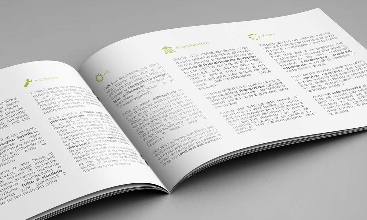 Realizzazione brochure per società di Roma