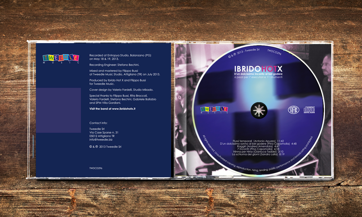 Realizzazione progetto grafico CD musica jazz - CD artwork