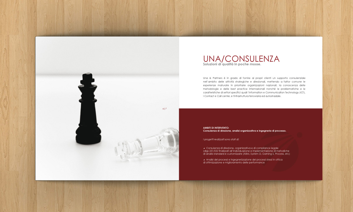 Realizzazione progetto grafico brochure per società di Roma