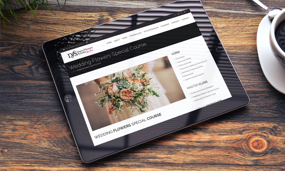 Realizzazione sito web per scuola d'arte florale Roma