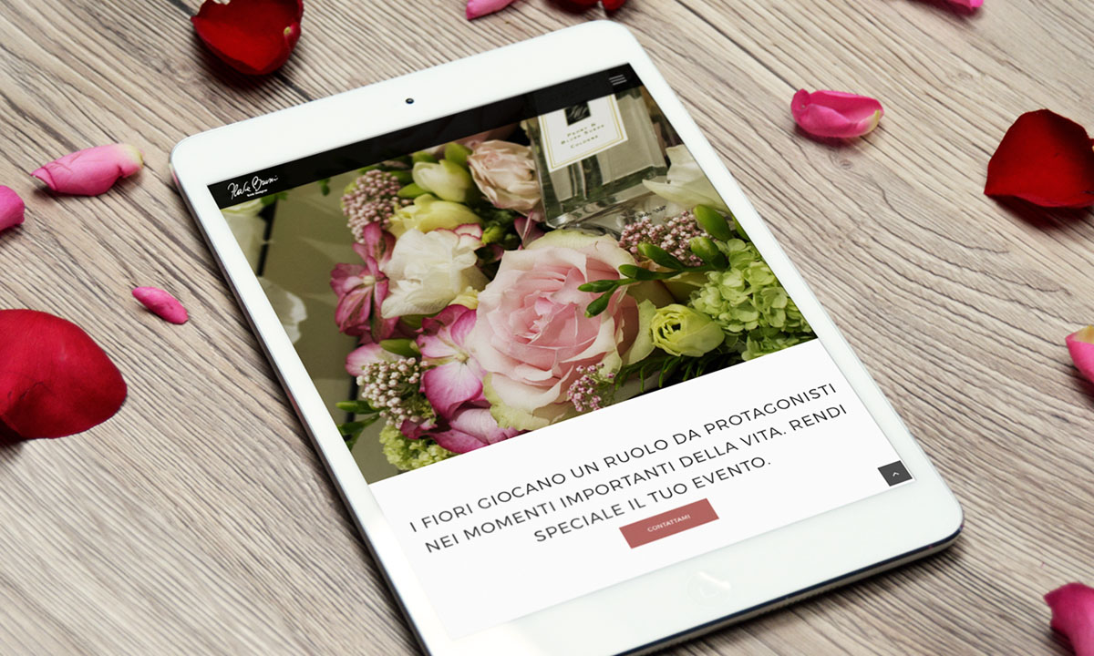 Realizzazione sito web per floral designer di Roma