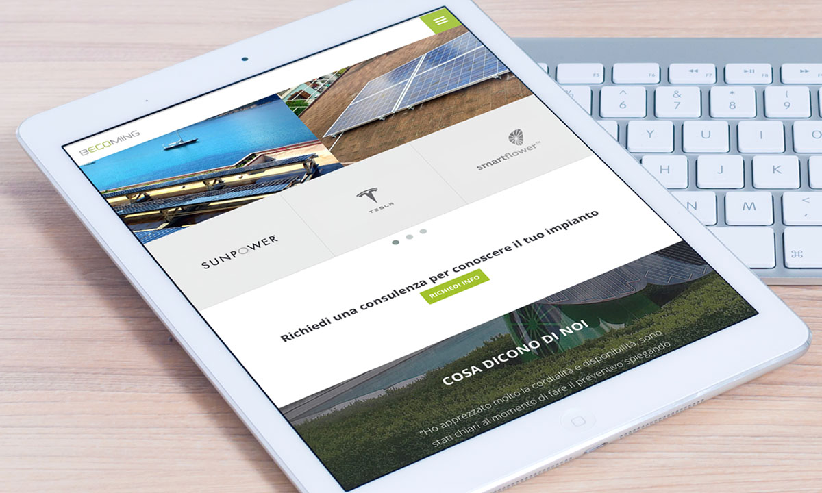 Realizzazione landing page per impianti fotovoltaici Roma