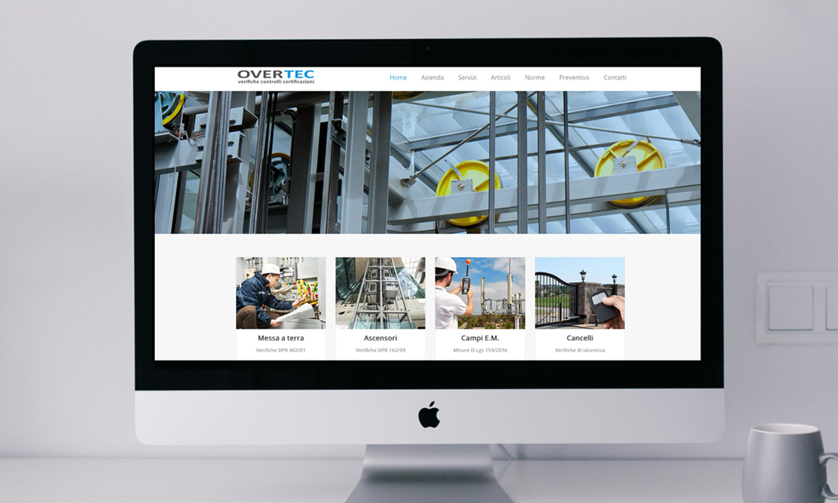 Realizzazione sito web per società di sicurezza e verifiche impianti Roma